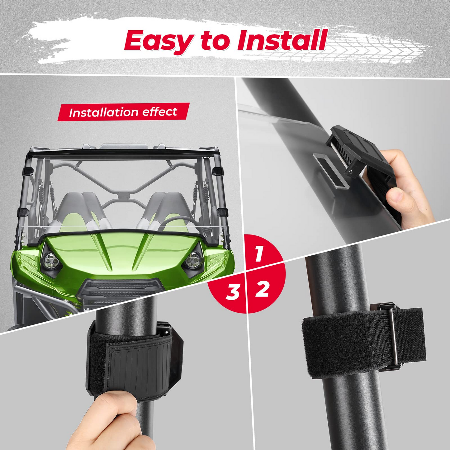 Front Full Windshield for Kawasaki Teryx 4 750 / Teryx 800