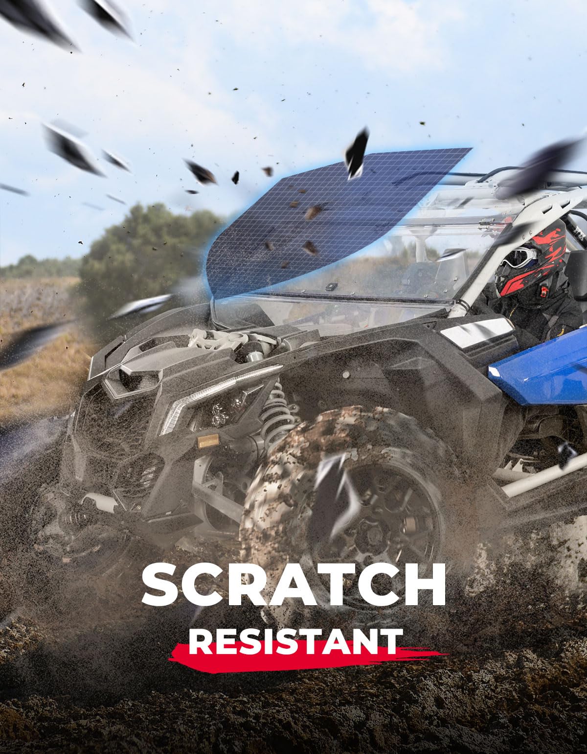 Upgraded Scratch Resistant Flip Windshield for Can-Am Maverick X3/X3 MAX