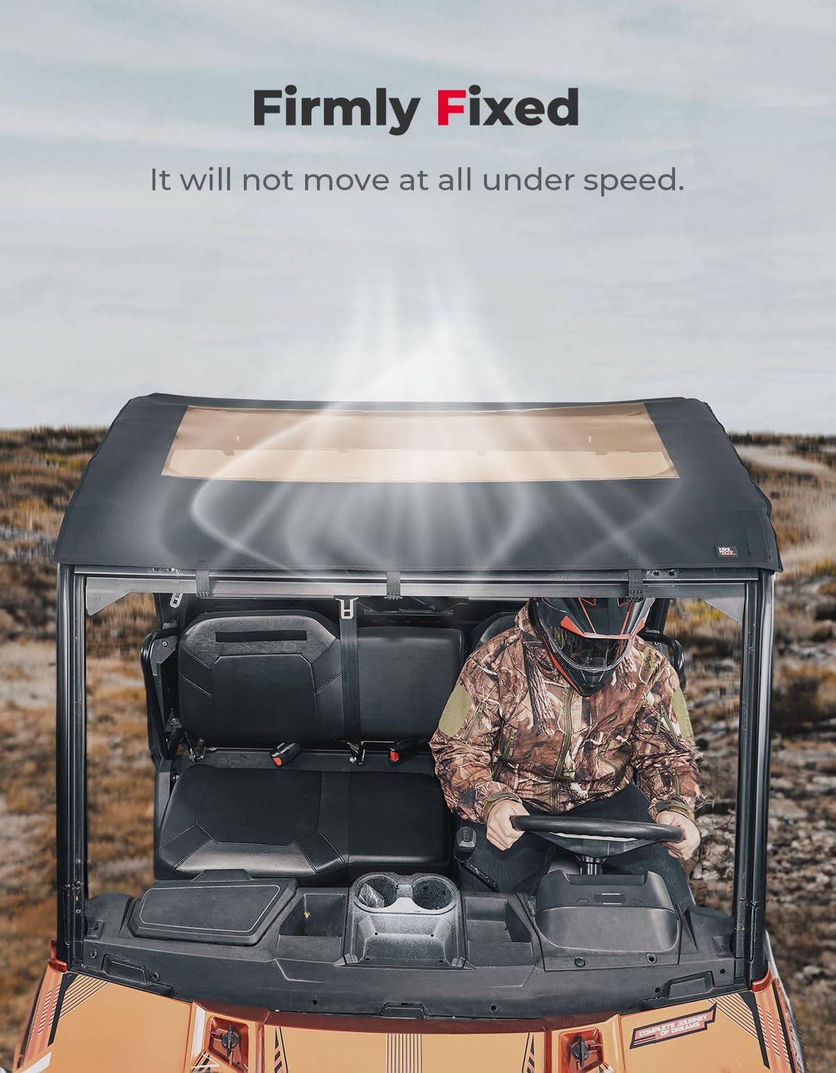 3-Seat Canvas Roof Top Tint Waterproof for Polaris Ranger XP 1000