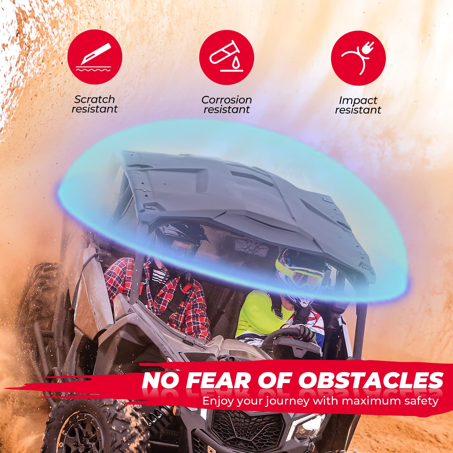 Maverick X3 Roof Combination Hard Roof Top Sunshade Sun Visor - Kemimoto