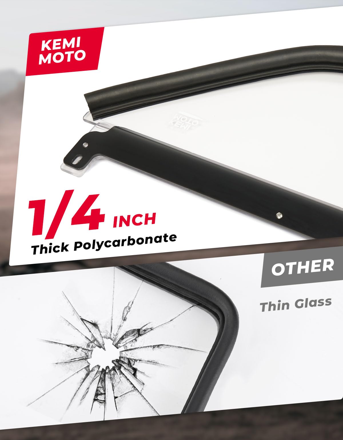 Upgraded Scratch Resistant Flip Windshield for Can-Am Maverick X3/X3 MAX