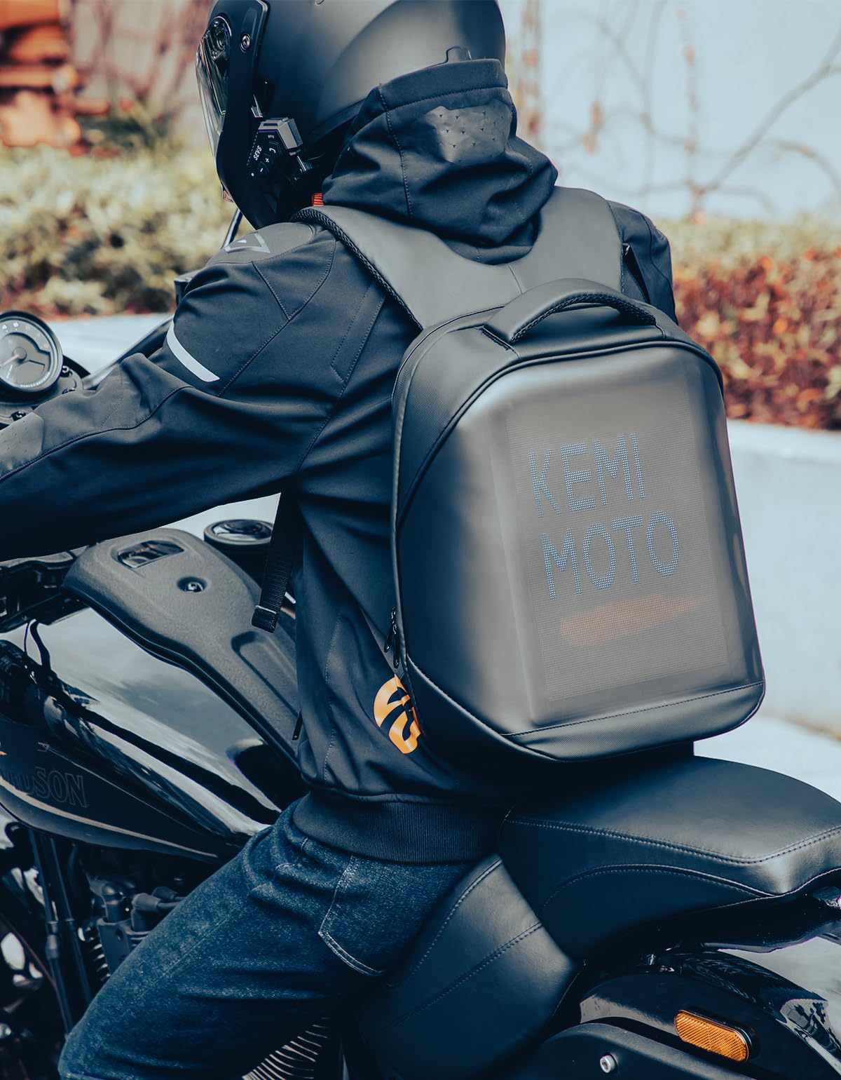 LED Backpack with DIY Programming for Motorcycle Travel and Camping - Kemimoto