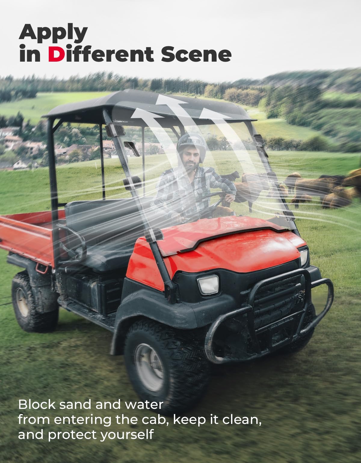 UTV Windshield for Kawasaki Mule 3010