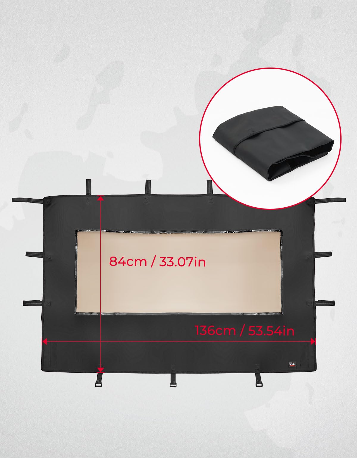 3-Seat Canvas Roof Top Tint Waterproof for Polaris Ranger XP 1000