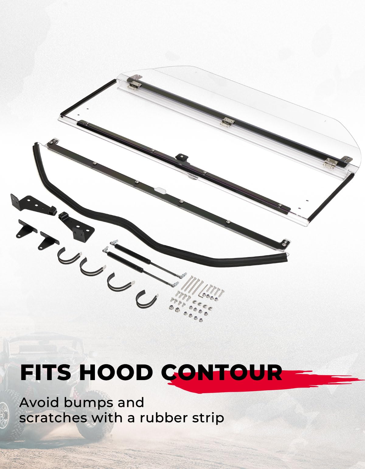 Upgraded Scratch Resistant Flip Windshield for Can-Am Maverick X3/X3 MAX