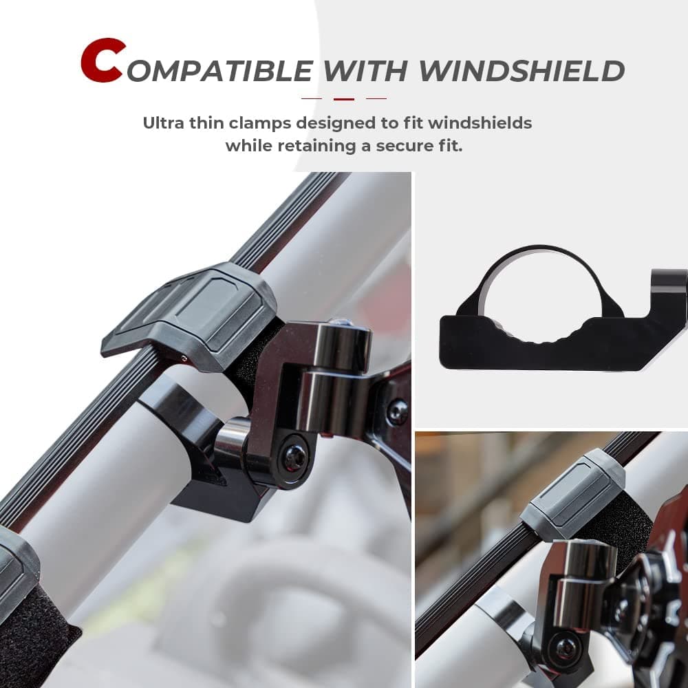 UTV 1.6"-2" Rear View Side Mirror fit can am maverick x3/Polaris RZR/Honda/kawasaki - Kemimoto